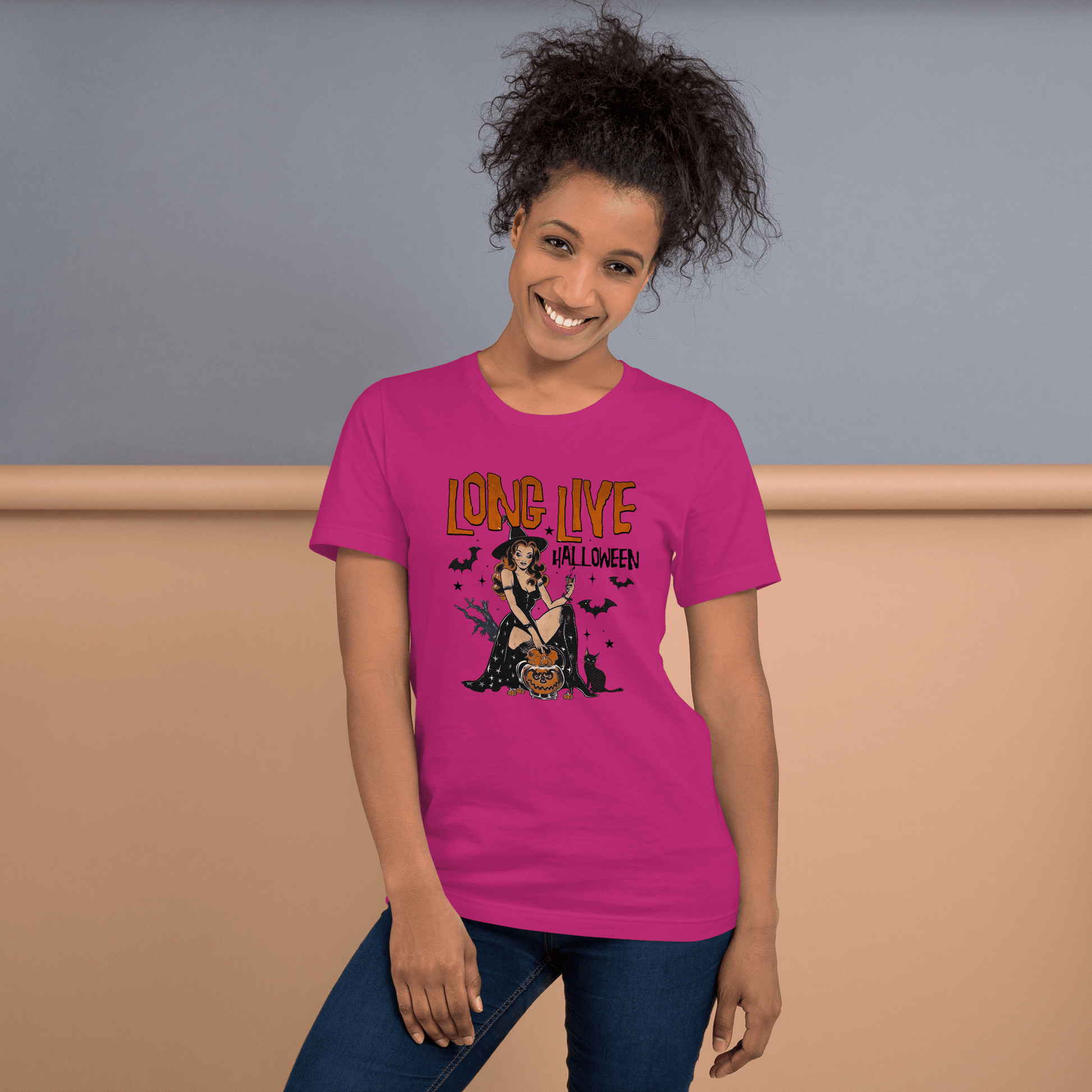 Long Live Halloween | Airlume Cotton T-Shirt Women's T-Shirt Syntax & Alchemy   