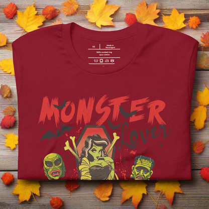 Monster Lover | Airlume Cotton T-Shirt Women's T-Shirt Syntax & Alchemy Cardinal XS 