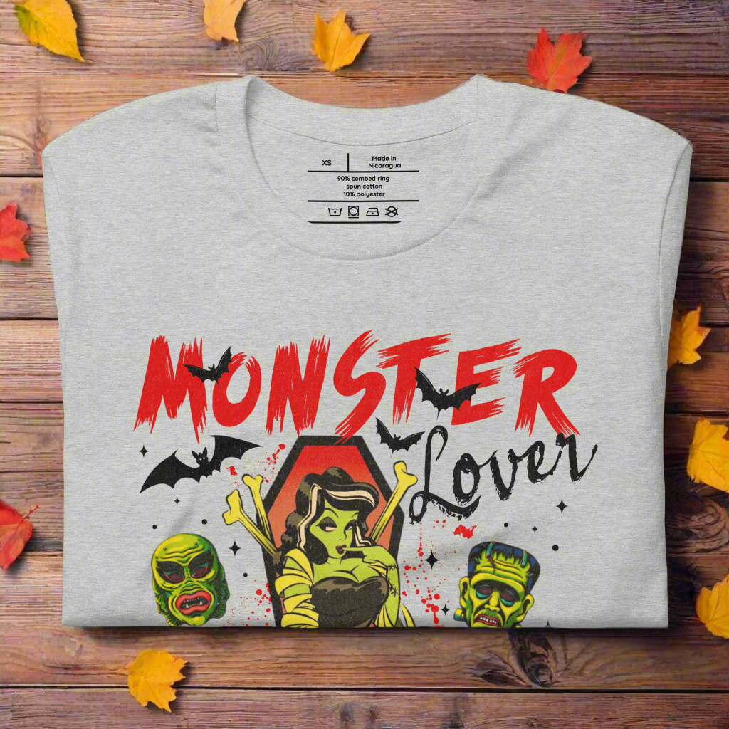 Monster Lover | Airlume Cotton T-Shirt Women's T-Shirt Syntax & Alchemy Athletic Heather XS 