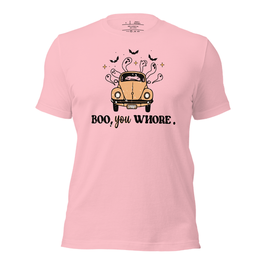 Boo! | Airlume Cotton Tee Women's T-Shirt Syntax & Alchemy Pink S 