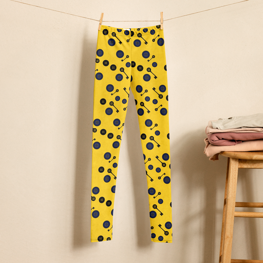 Coraline Buttons | Youth Soft-Stretch Leggings - Syntax & Alchemy