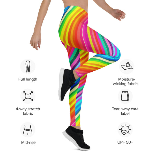 Candy Stripes | Soft-Stretch Leggings - Syntax & Alchemy