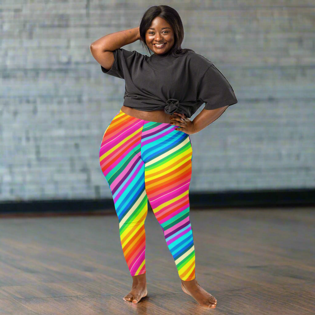 Candy Stripes | Soft-Stretch Leggings - Syntax & Alchemy