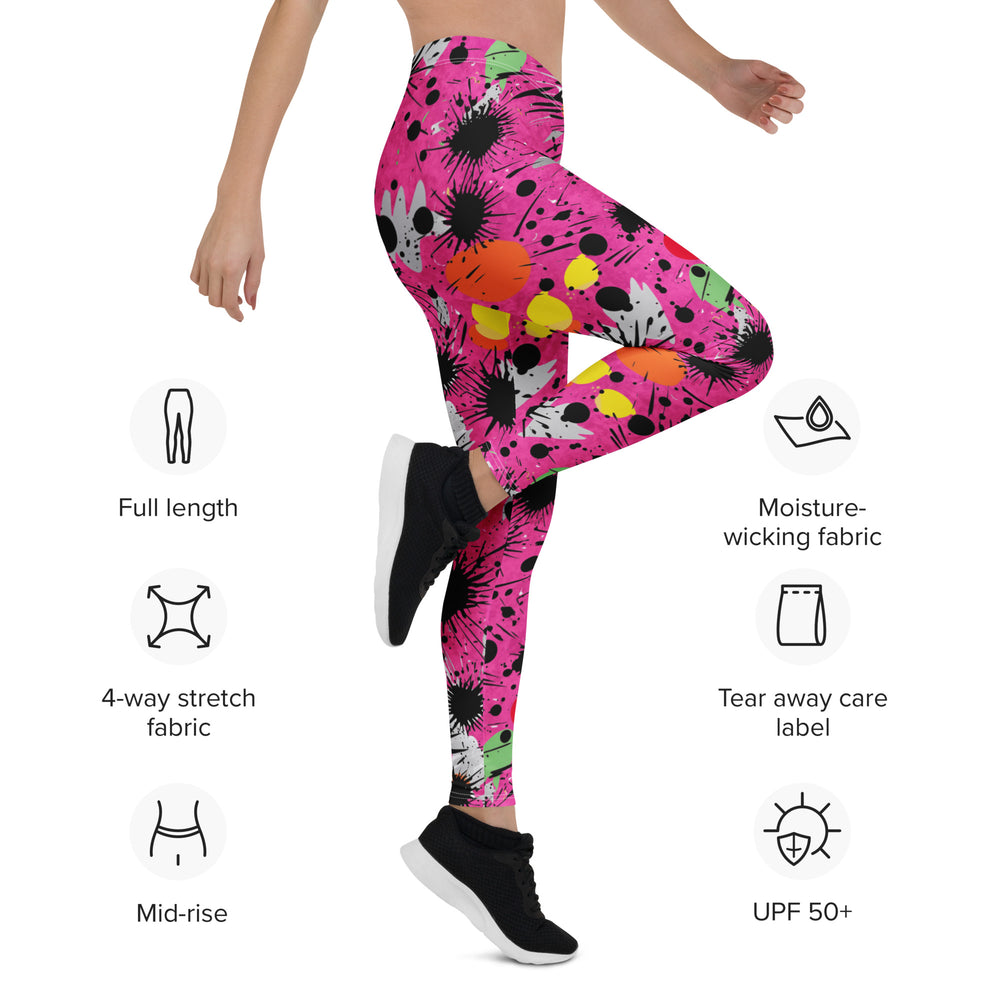 Comic Ink | Soft-Stretch Leggings | Neon Variant.