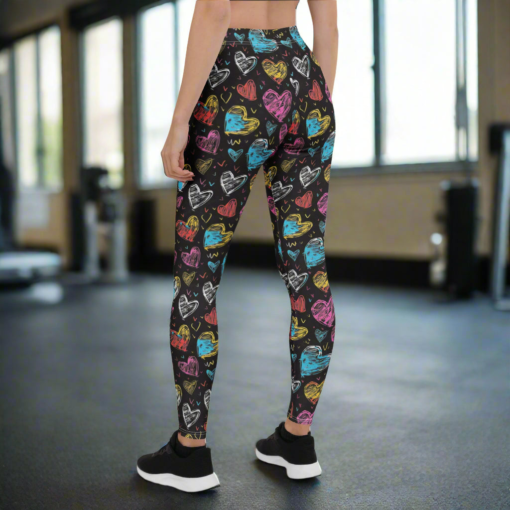 Graffiti Hearts | Soft-Stretch Leggings.