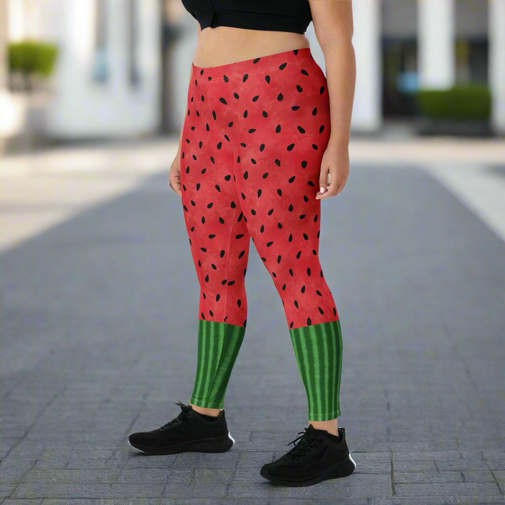 Watermelon Summer | Soft-Stretch Leggings - Syntax & Alchemy