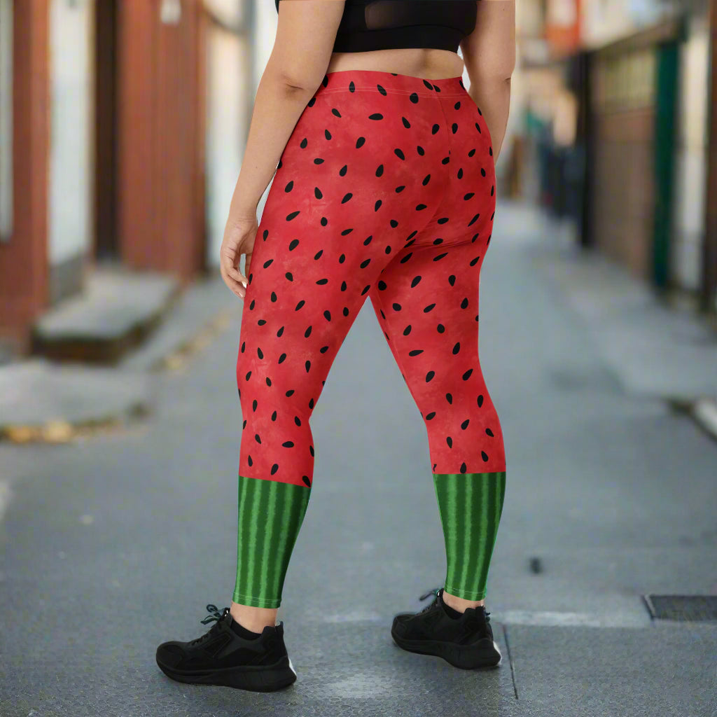 Watermelon Summer | Soft-Stretch Leggings - Syntax & Alchemy