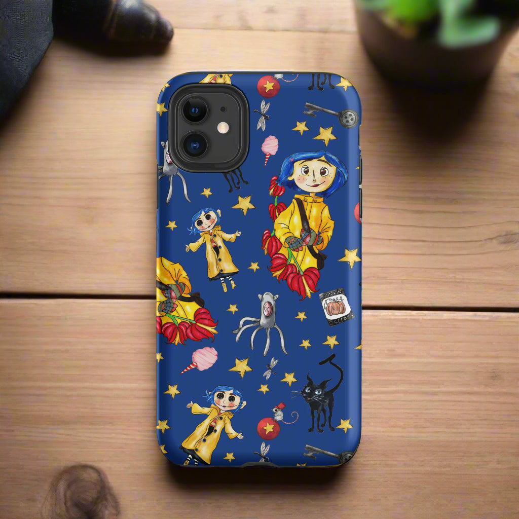 Twitchy Witchy Girl | Tough Case for iPhone® - Syntax & Alchemy - Protect your phone with style using a durable, dual-layered case. The outer shell is made of impact-resistant polycarbonate, while the inner lining sports TPU lining for maximum impact absorption. Keep your phone fashionable and safe all year round! • Polycarbonate outer shell • Thermoplastic Polyurethane TPU inner liner • Dual-layer protection • Precisely aligned port openings • Induction charging compatible