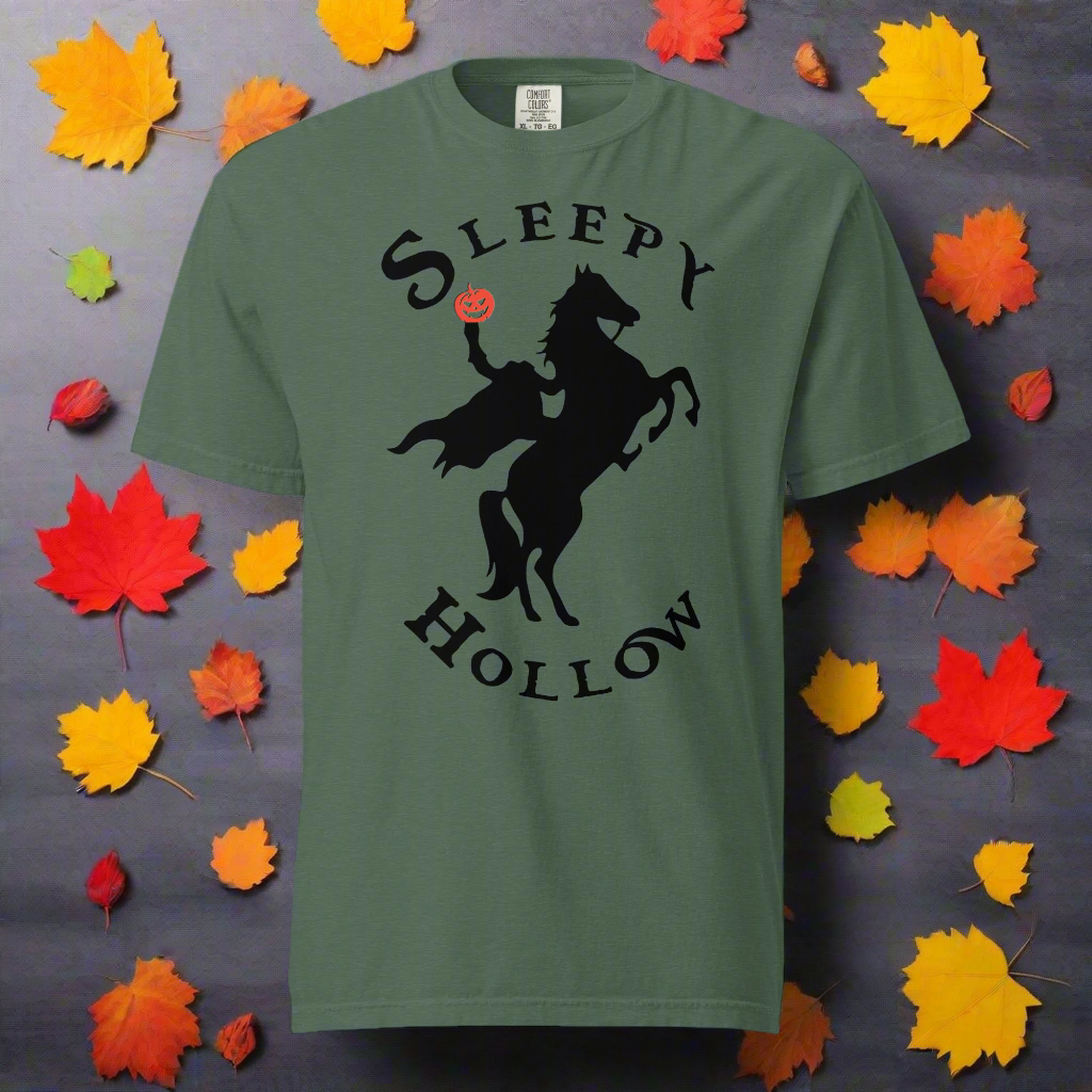 Sleepy Hollow Horseman | Heavyweight Cotton T-Shirt Heavyweight T-Shirt Syntax & Alchemy Blue Spruce S 