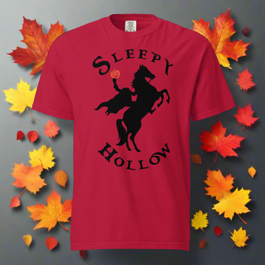 Sleepy Hollow Horseman | Heavyweight Cotton T-Shirt Heavyweight T-Shirt Syntax & Alchemy Red S 