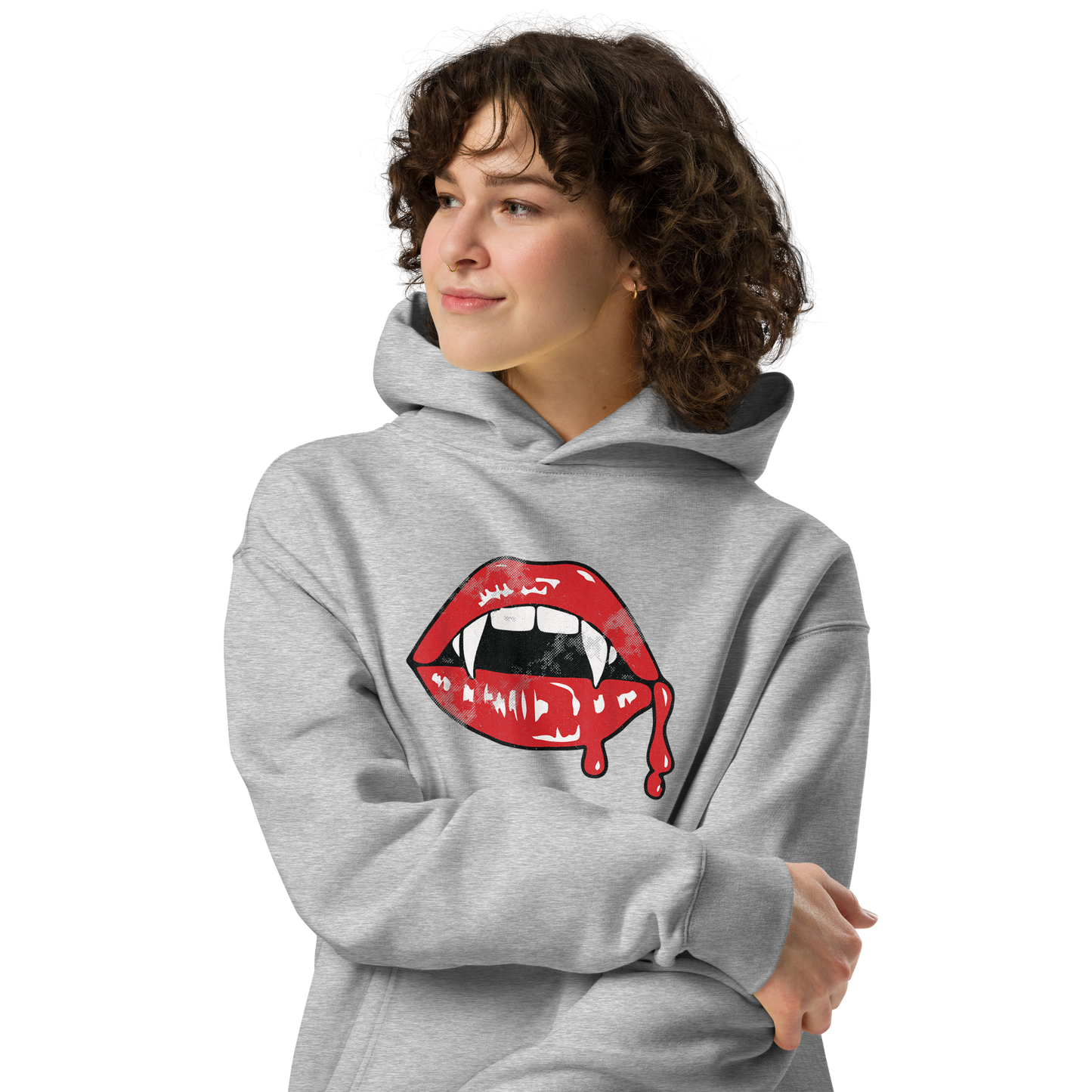 Vampire Kiss | Oversized Fleece Hoodie Oversized Fleece Hoodie Syntax & Alchemy   