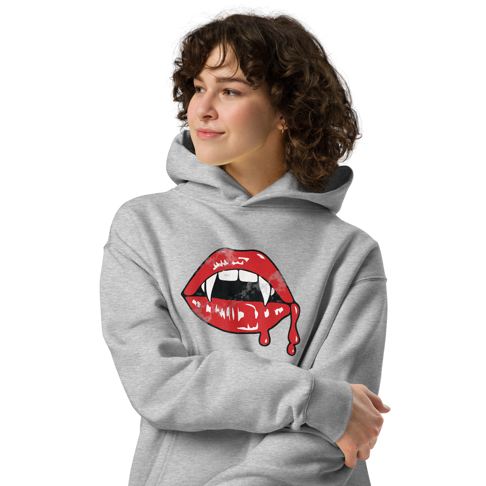 Vampire Kiss | Oversized Fleece Hoodie Oversized Fleece Hoodie Syntax & Alchemy   