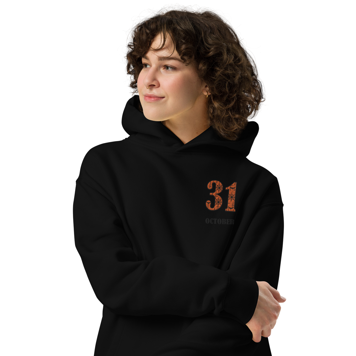 31 October | Oversized Fleece Hoodie | Embroidered Oversized Fleece Hoodie Syntax & Alchemy   