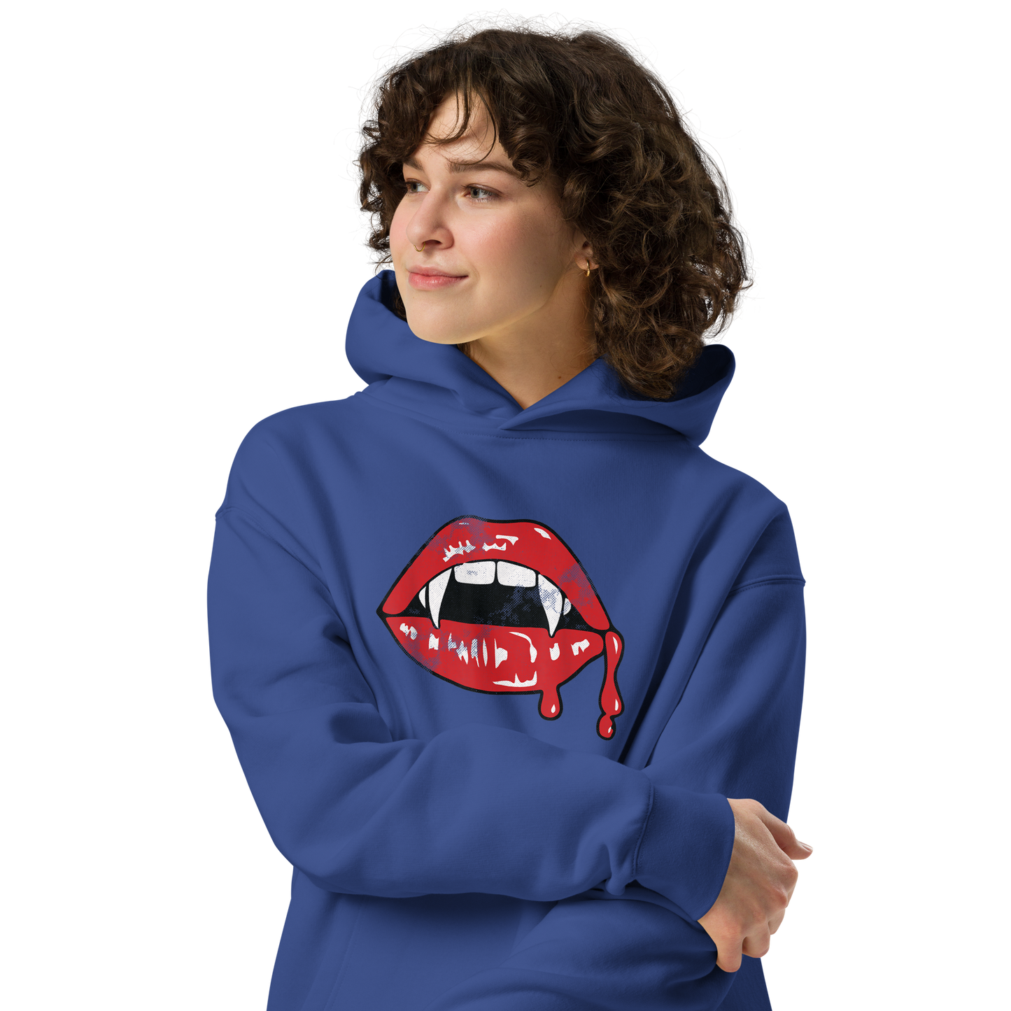 Vampire Kiss | Oversized Fleece Hoodie Oversized Fleece Hoodie Syntax & Alchemy   