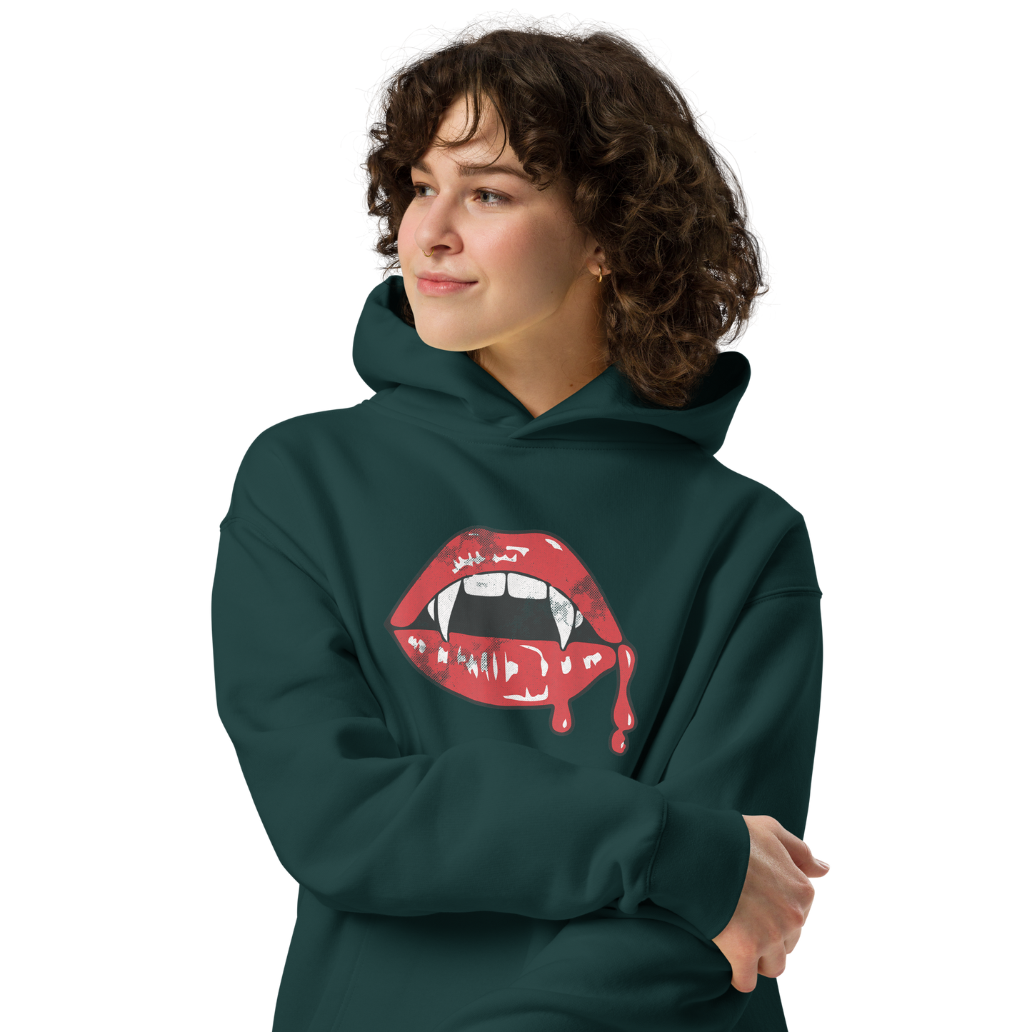 Vampire Kiss | Oversized Fleece Hoodie Oversized Fleece Hoodie Syntax & Alchemy   