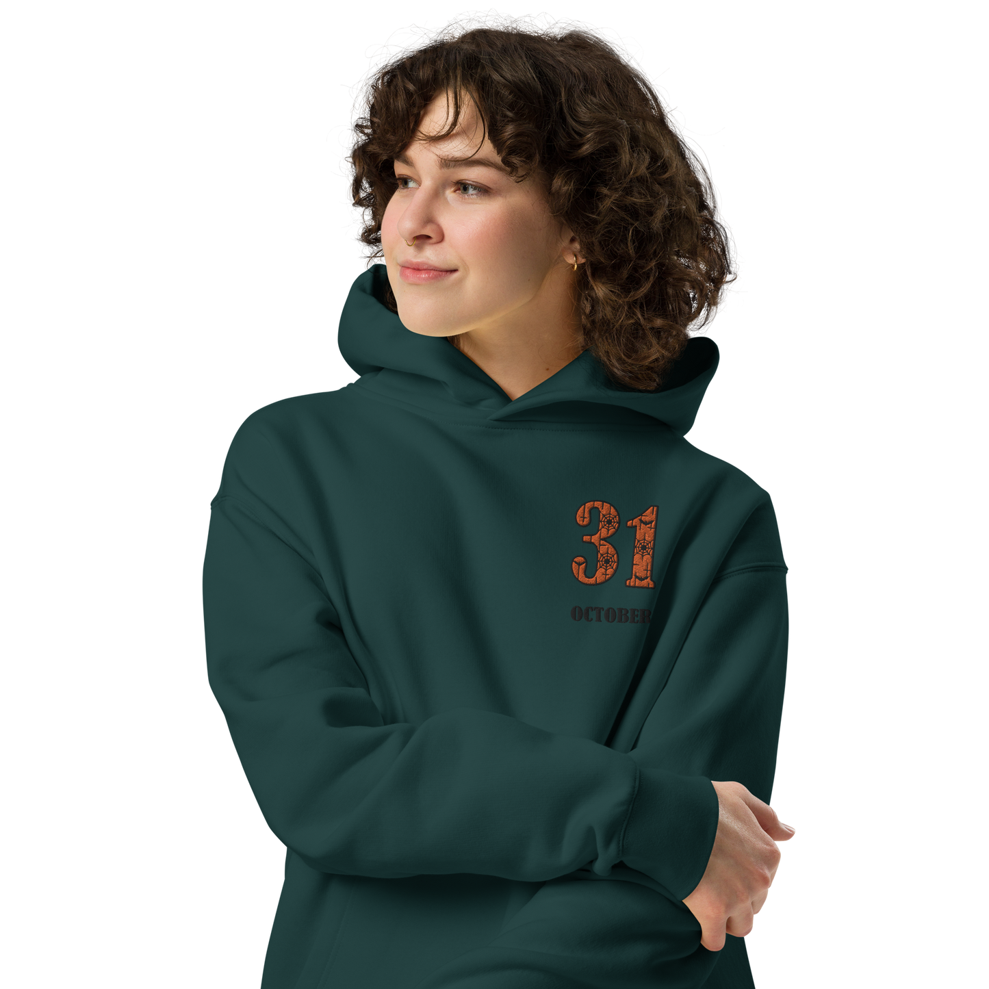 31 October | Oversized Fleece Hoodie | Embroidered Oversized Fleece Hoodie Syntax & Alchemy   