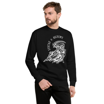 Grim Syntax | Soft-Wash Sweatshirt | White Variant Soft-Wash Sweatshirt Syntax & Alchemy   