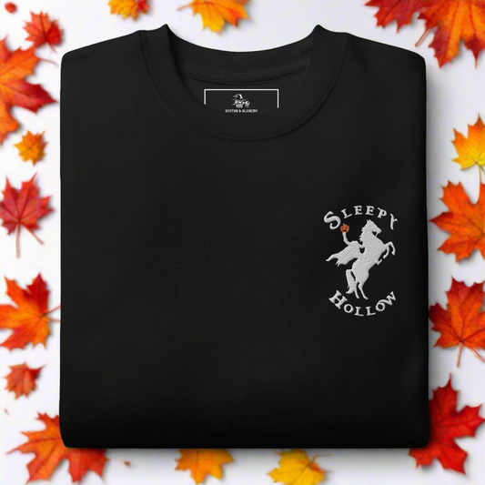 Sleepy Hollow Horseman | Soft-Wash Sweatshirt | Embroidered | White Variant Soft-Wash Sweatshirt Syntax & Alchemy Black S 