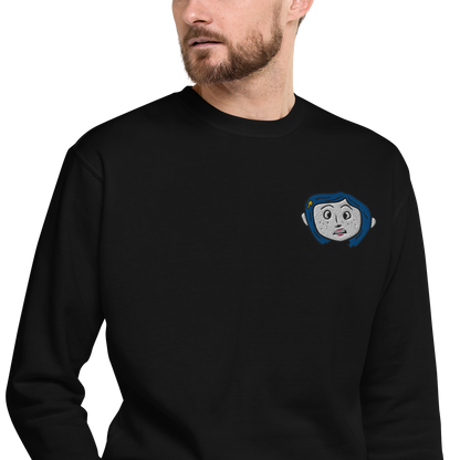 Coraline Face | Soft-Wash Sweatshirt | Embroidered Soft-Wash Sweatshirt Syntax & Alchemy   