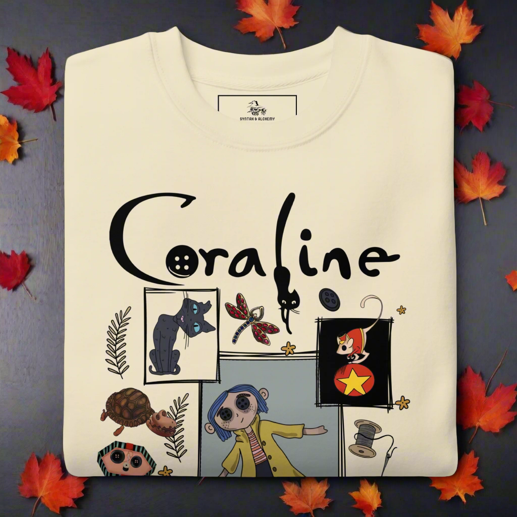 Coraline Collage | Soft-Wash Sweatshirt Soft-Wash Sweatshirt Syntax & Alchemy Bone S 