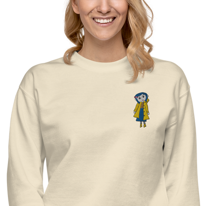 Coraline Button Eyes | Soft-Wash Sweatshirt | Embroidered | Sleeve Variant Soft-Wash Sweatshirt Syntax & Alchemy   