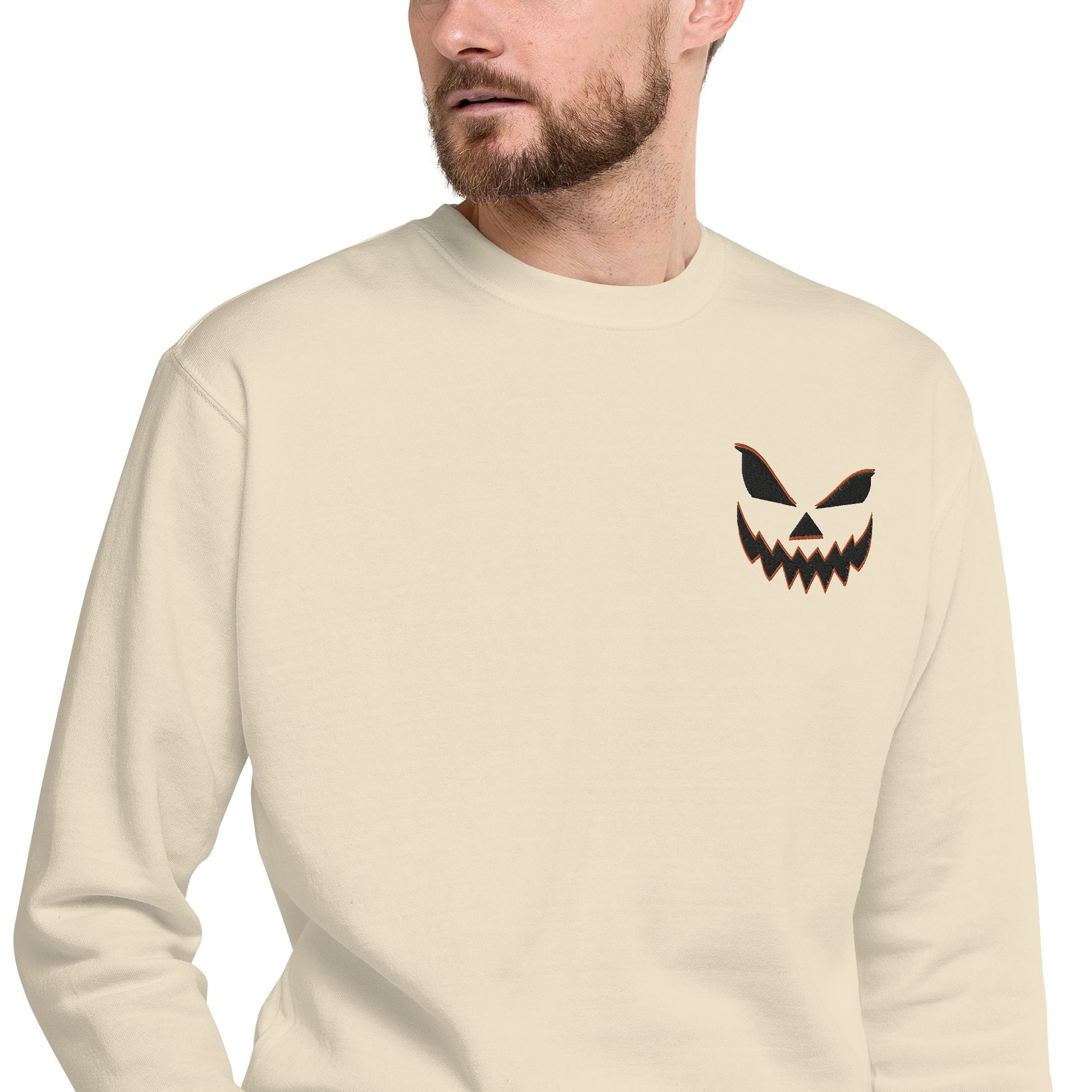 Smiling Jack O Lantern | Soft-Wash Sweatshirt | Embroidered Soft-Wash Sweatshirt Syntax & Alchemy   