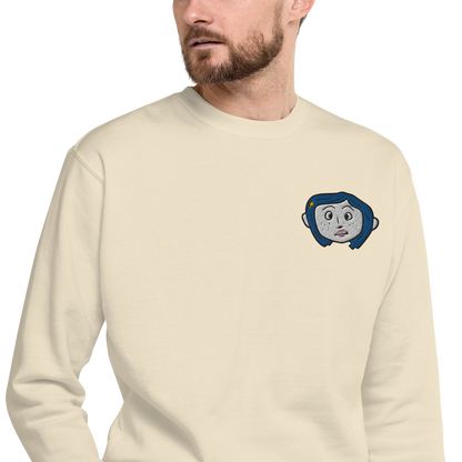 Coraline Face | Soft-Wash Sweatshirt | Embroidered Soft-Wash Sweatshirt Syntax & Alchemy   