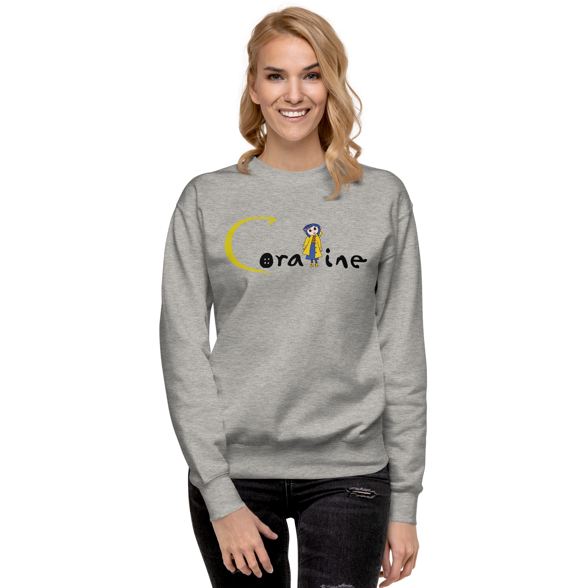 Coraline Button Eyes | Soft-Wash Sweatshirt Soft-Wash Sweatshirt Syntax & Alchemy   