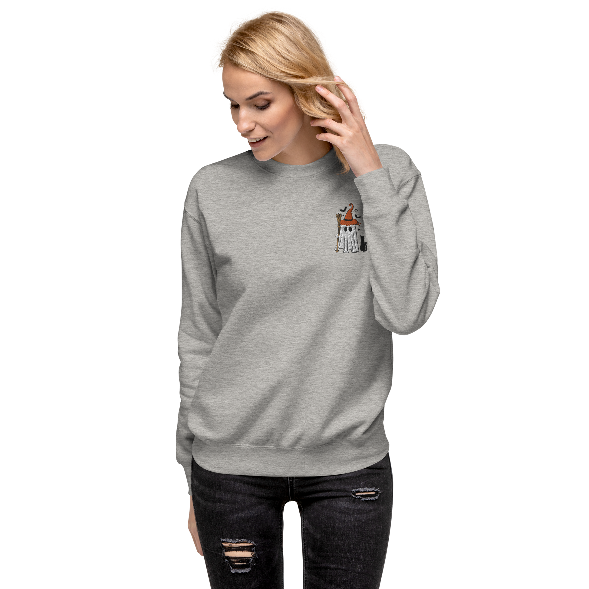 Ghost Cat | Soft-Wash Sweatshirt | Embroidered Soft-Wash Sweatshirt Syntax & Alchemy   