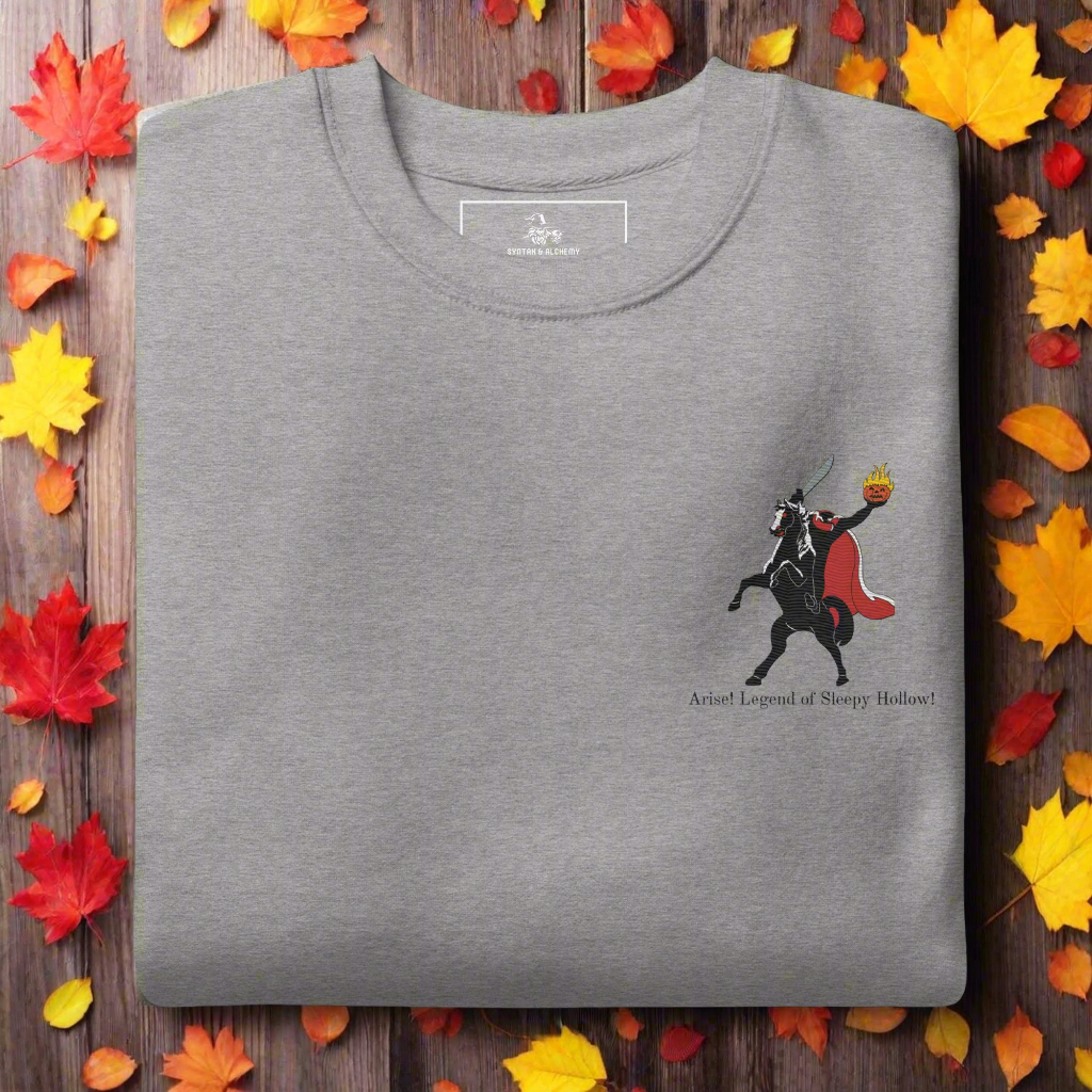 Legend of Sleepy Hollow | Soft-Wash Sweatshirt | Embroidered | Black Variant | Pumpkins Soft-Wash Sweatshirt Syntax & Alchemy Carbon Grey S 