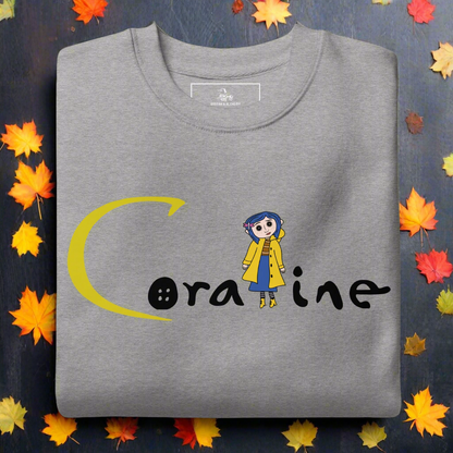 Coraline Button Eyes | Soft-Wash Sweatshirt Soft-Wash Sweatshirt Syntax & Alchemy Carbon Grey S 