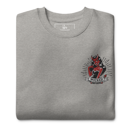 Wicked But Cute | Soft-Wash Sweatshirt | Embroidered Soft-Wash Sweatshirt Syntax & Alchemy Carbon Grey S 