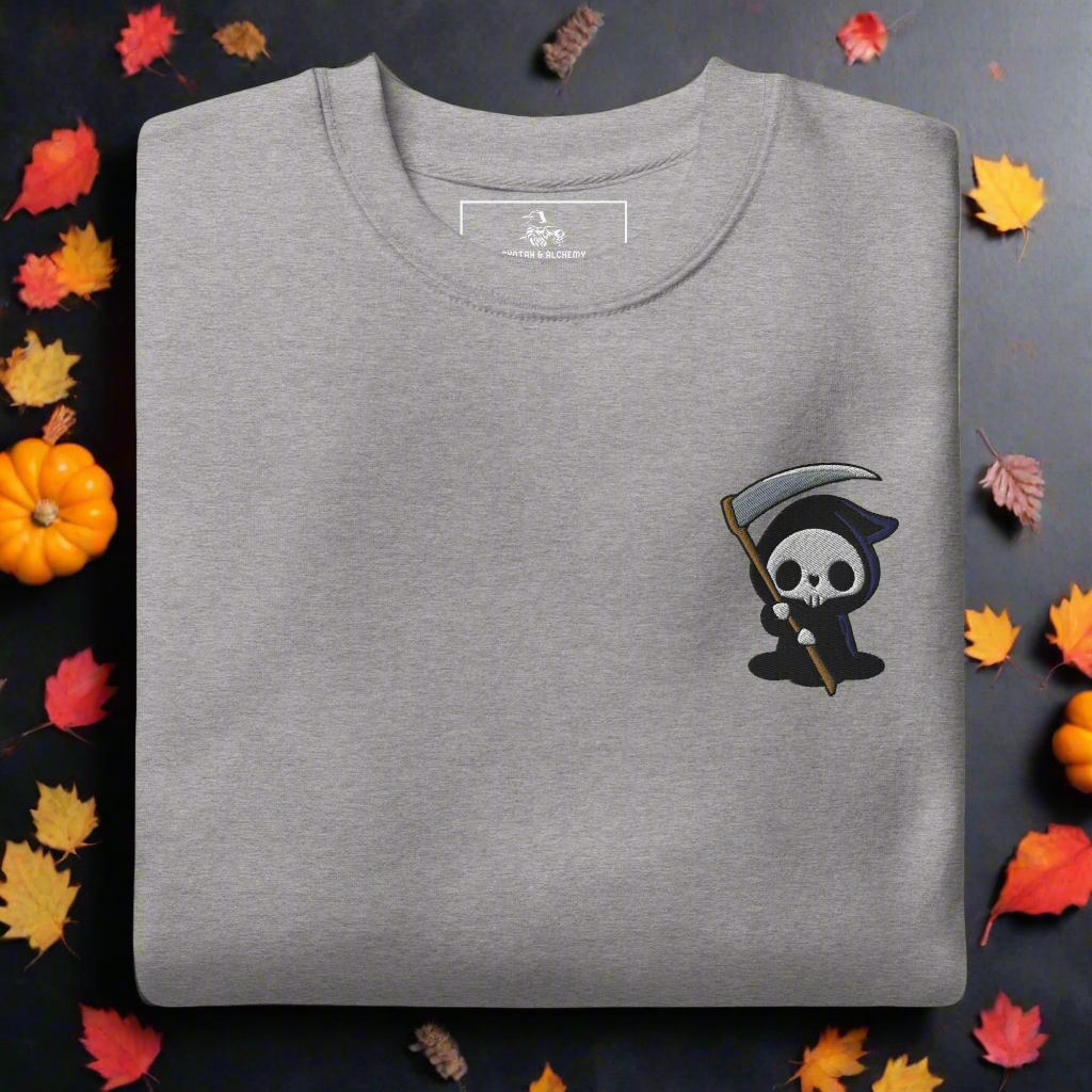 Grim Reaper | Soft-Wash Sweatshirt | Embroidered Soft-Wash Sweatshirt Syntax & Alchemy Carbon Grey S 