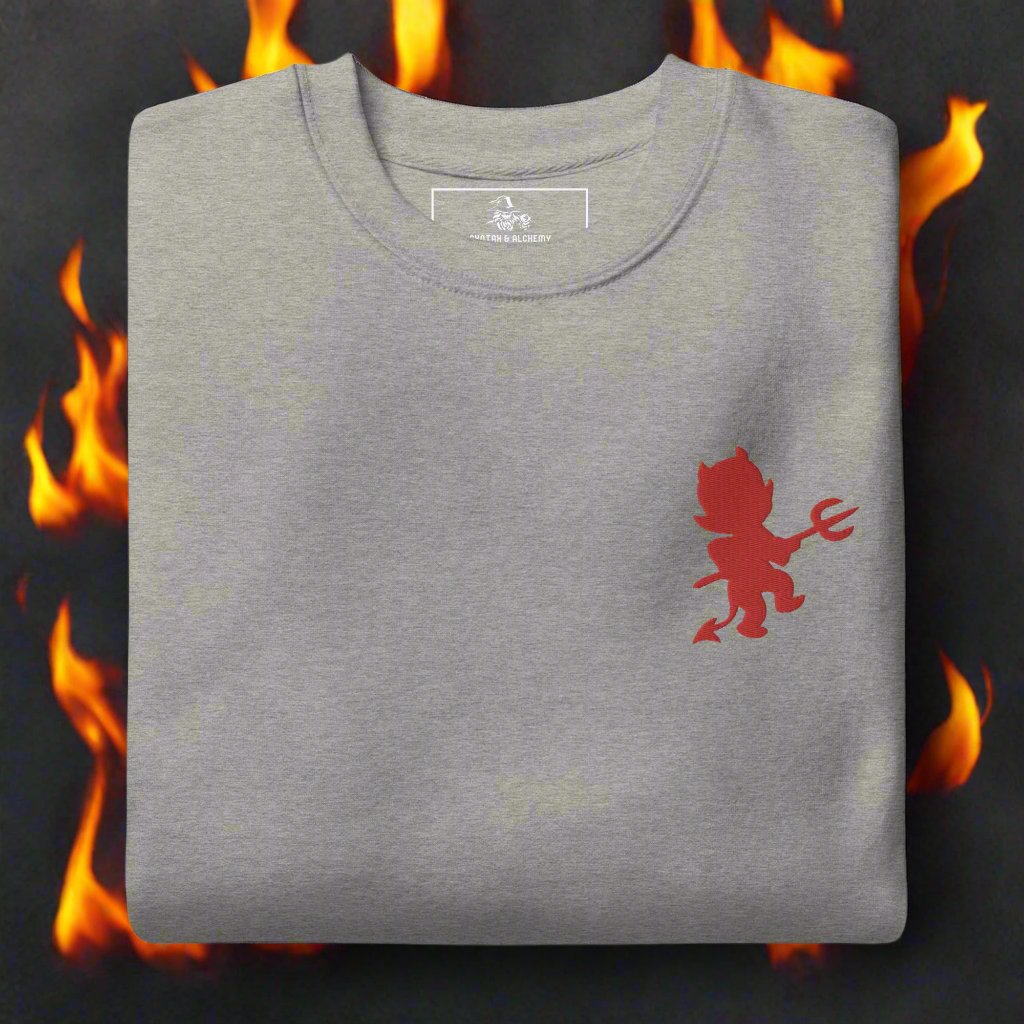 Little Devil | Soft-Wash Sweatshirt | Embroidered Soft-Wash Sweatshirt Syntax & Alchemy Carbon Grey S 