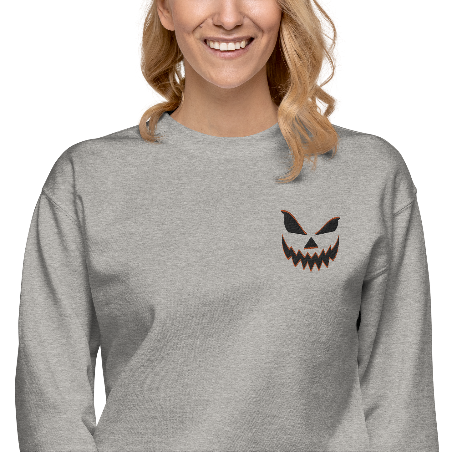 Smiling Jack O Lantern | Soft-Wash Sweatshirt | Embroidered Soft-Wash Sweatshirt Syntax & Alchemy   