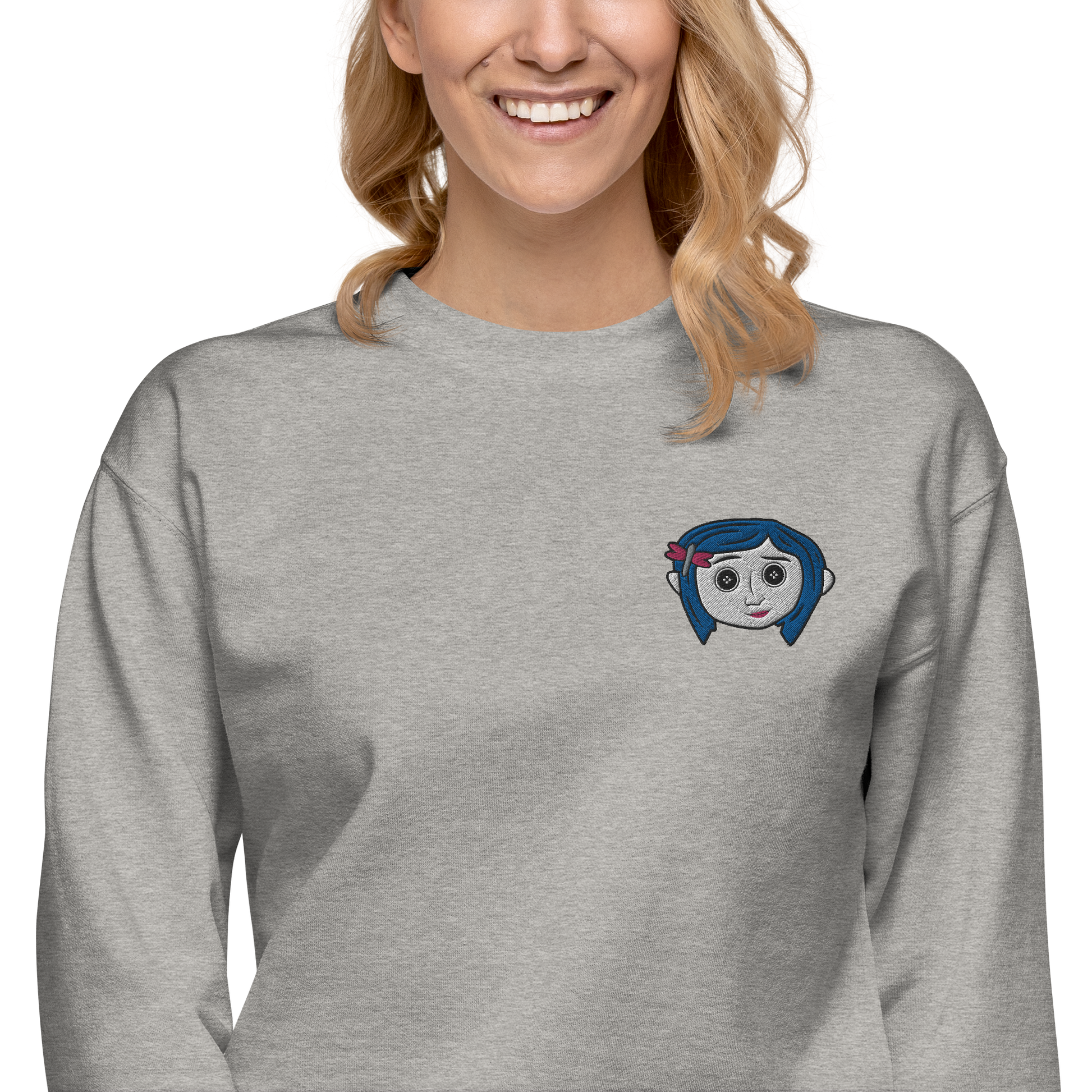 Coraline Button Eyes | Soft-Wash Sweatshirt | Embroidered Soft-Wash Sweatshirt Syntax & Alchemy   