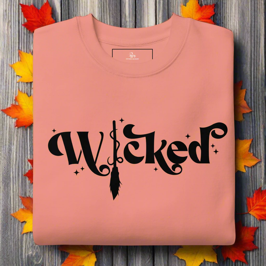 Wicked | Soft-Wash Sweatshirt | Black Lettering Soft-Wash Sweatshirt Syntax & Alchemy Dusty Rose S 