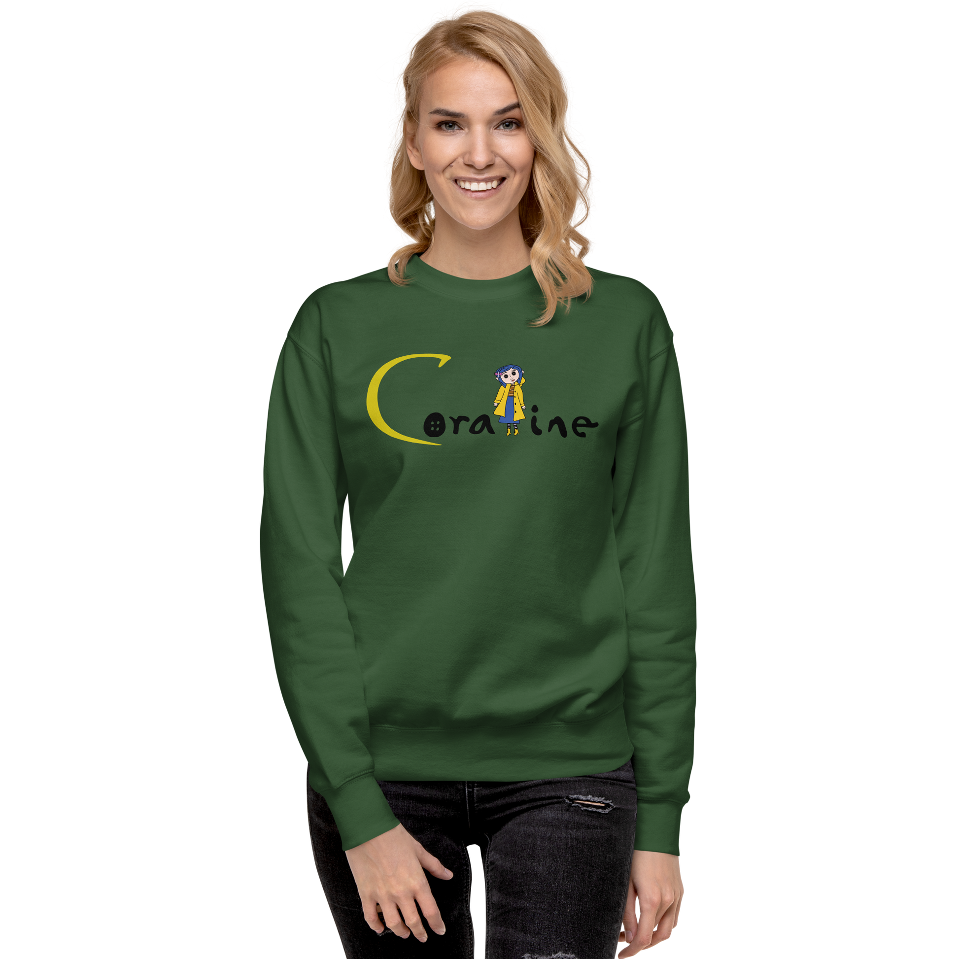 Coraline Button Eyes | Soft-Wash Sweatshirt Soft-Wash Sweatshirt Syntax & Alchemy   