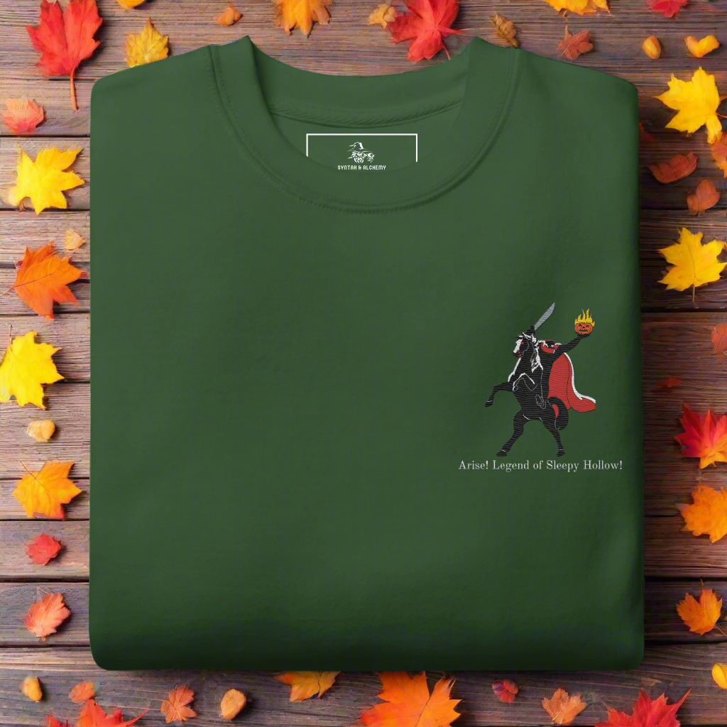 Legend of Sleepy Hollow | Soft-Wash Sweatshirt | Embroidered | White Variant | Pumpkins Soft-Wash Sweatshirt Syntax & Alchemy Forest Green S 