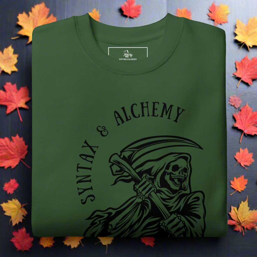 Grim Syntax | Soft-Wash Sweatshirt | Black Variant Soft-Wash Sweatshirt Syntax & Alchemy Forest Green S 