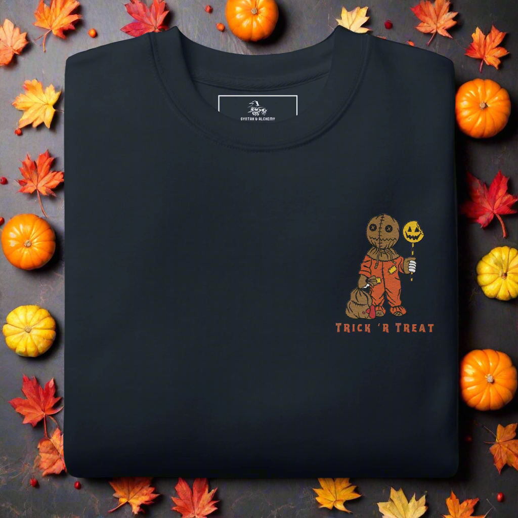 Samhain Trick 'r Treat | Soft-Wash Sweatshirt | Embroidered Soft-Wash Sweatshirt Syntax & Alchemy Navy Blazer S 