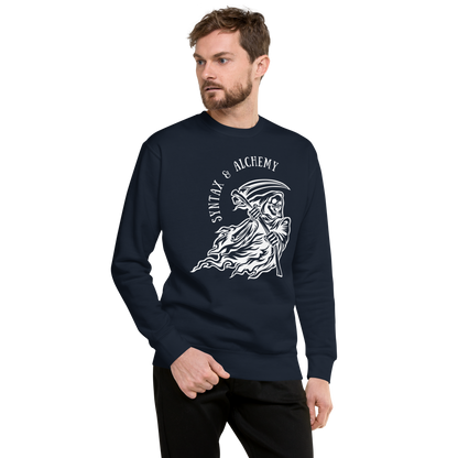 Grim Syntax | Soft-Wash Sweatshirt | White Variant Soft-Wash Sweatshirt Syntax & Alchemy   