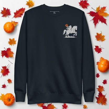 Headless Horseman Pumpkin Head | Soft-Wash Sweatshirt | Embroidered Soft-Wash Sweatshirt Syntax & Alchemy   