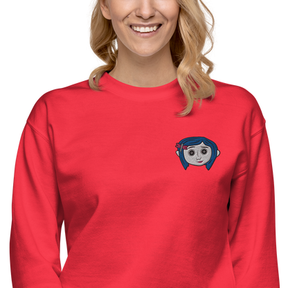 Coraline Button Eyes | Soft-Wash Sweatshirt | Embroidered Soft-Wash Sweatshirt Syntax & Alchemy   