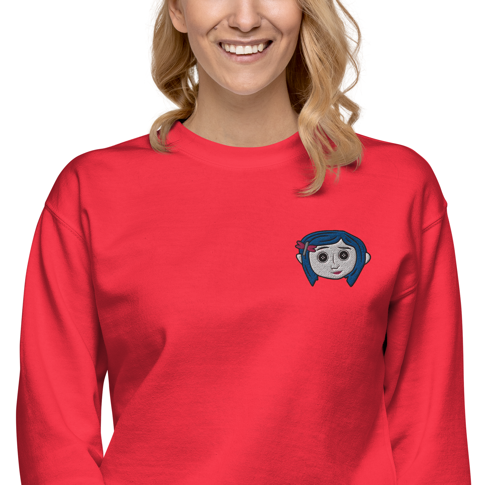 Coraline Button Eyes | Soft-Wash Sweatshirt | Embroidered Soft-Wash Sweatshirt Syntax & Alchemy   