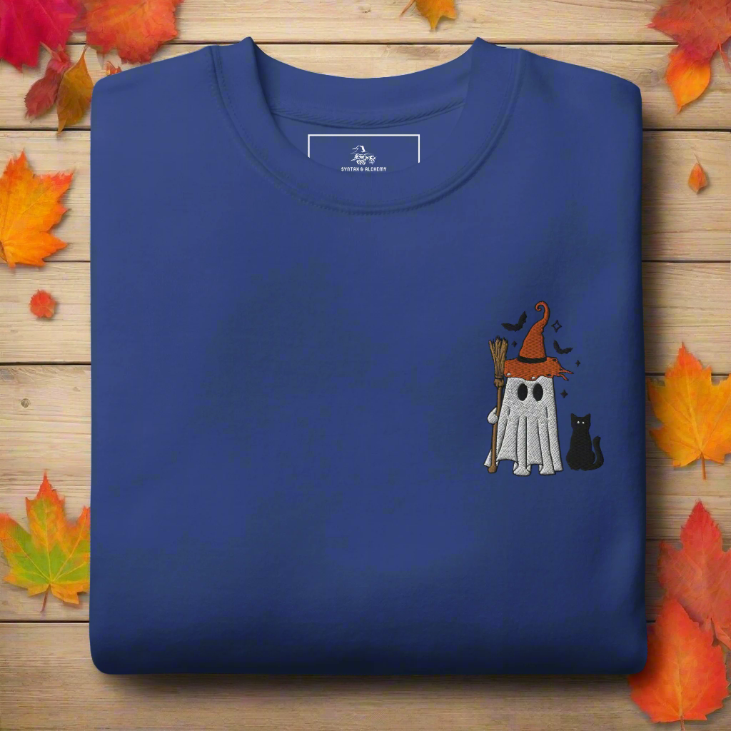 Ghost Cat | Soft-Wash Sweatshirt | Embroidered Soft-Wash Sweatshirt Syntax & Alchemy Team Royal S 