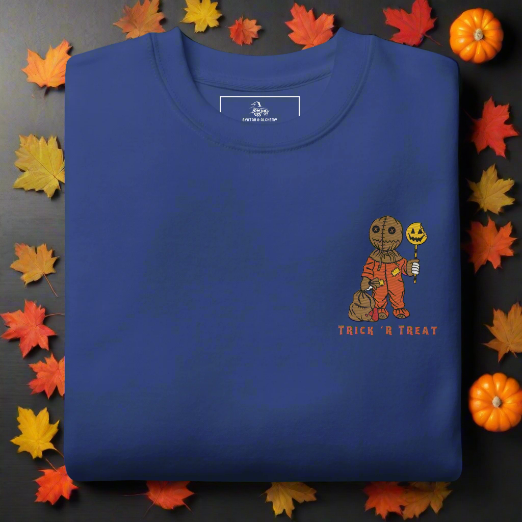 Samhain Trick 'r Treat | Soft-Wash Sweatshirt | Embroidered Soft-Wash Sweatshirt Syntax & Alchemy Team Royal S 