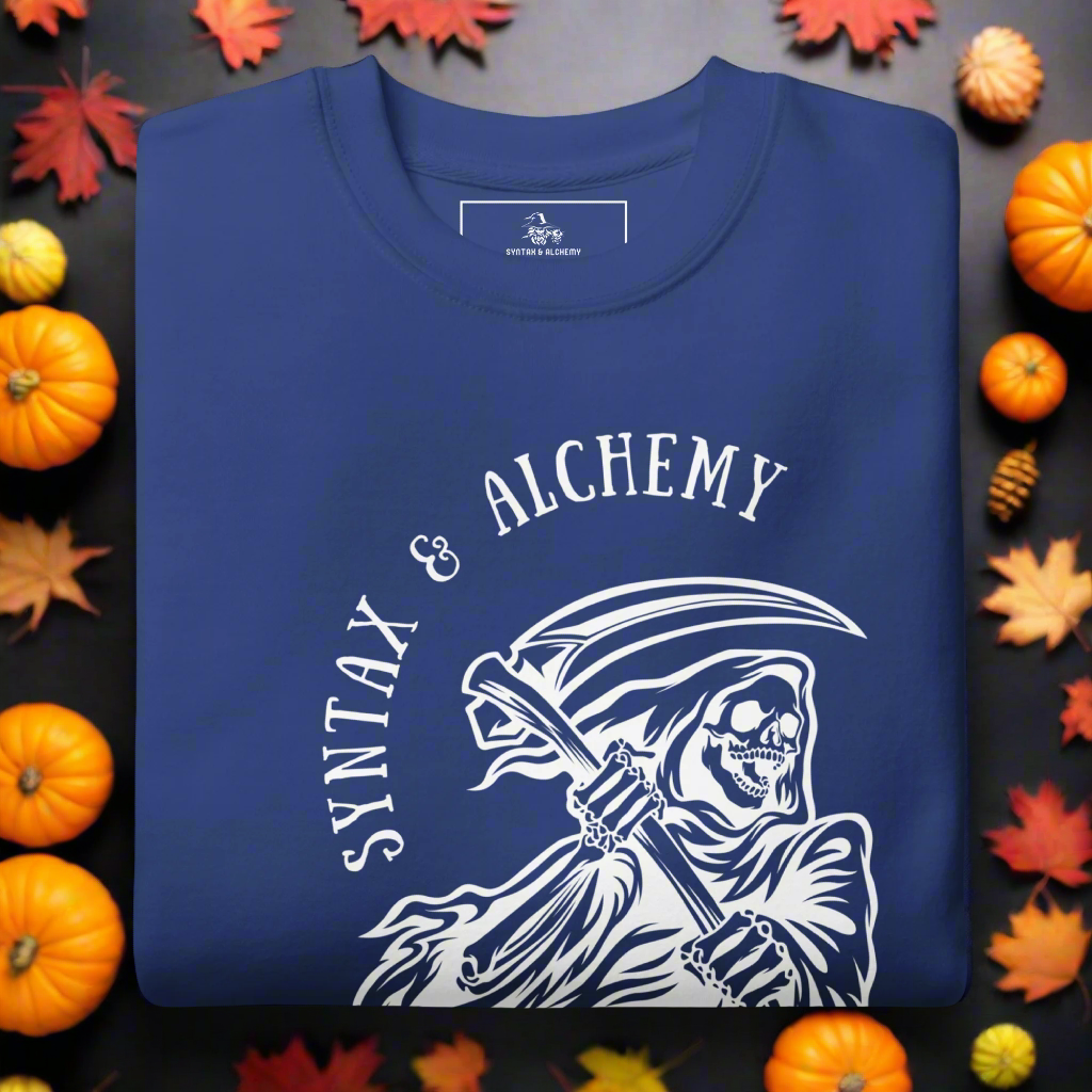 Grim Syntax | Soft-Wash Sweatshirt | White Variant Soft-Wash Sweatshirt Syntax & Alchemy Team Royal S 