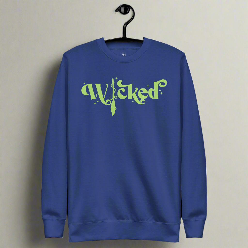 Wicked | Unisex Soft-Wash Sweatshirt | Green Lettering