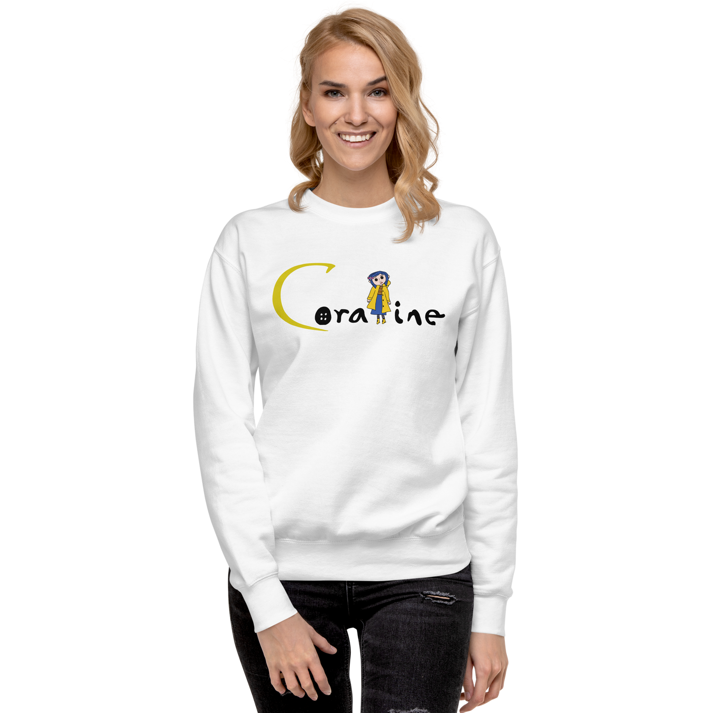 Coraline Button Eyes | Soft-Wash Sweatshirt Soft-Wash Sweatshirt Syntax & Alchemy   